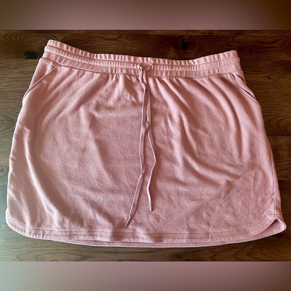 Maurices Womens Skirt Plus Size 2X Cotton Pull String Dusty Pink